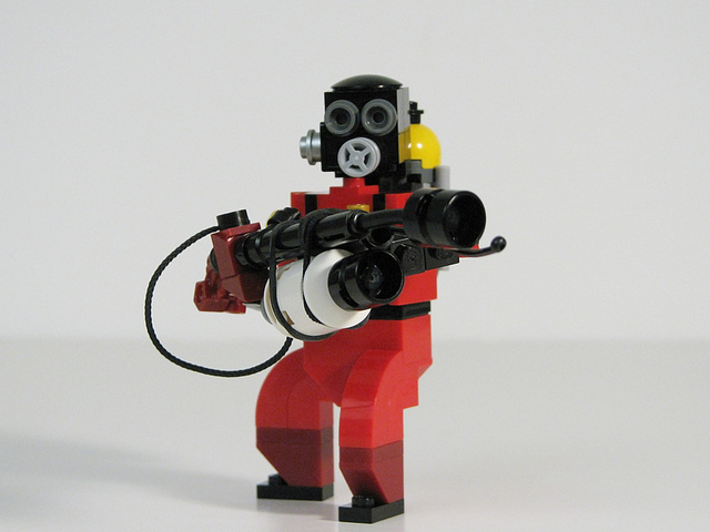 Les personnages de Team Fortress 2 en Lego