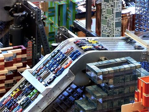 Une ville avec 1000 voitures miniatures