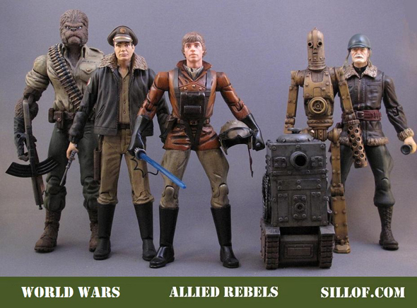 Des figurines Star Wars pendant la 2ème guerre mondiale