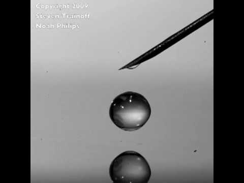 How a water droplet fall in water