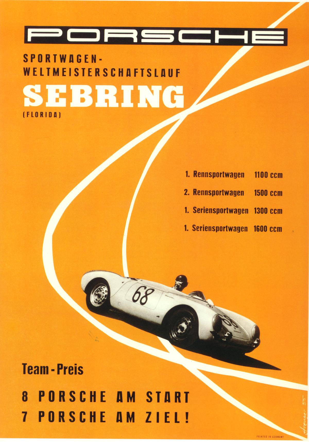 Affiches anciennes de Porsche Compétition