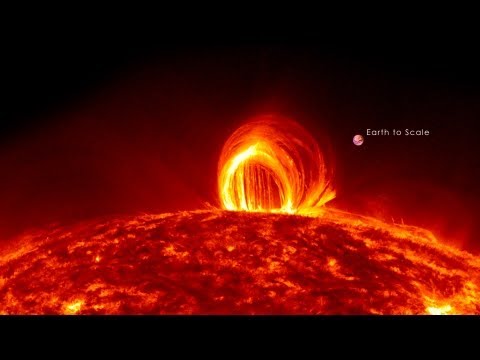 Une pluie de feu à la surface du soleil