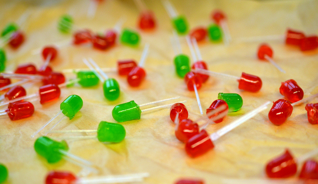 Cuisiner des bonbons en forme de LED