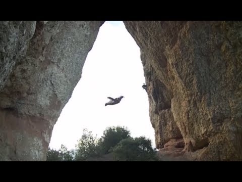 De la wingsuit dans un petit trou