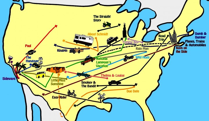 Les routes des films de road trip américains
