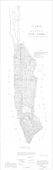 Carte de New York en 1811