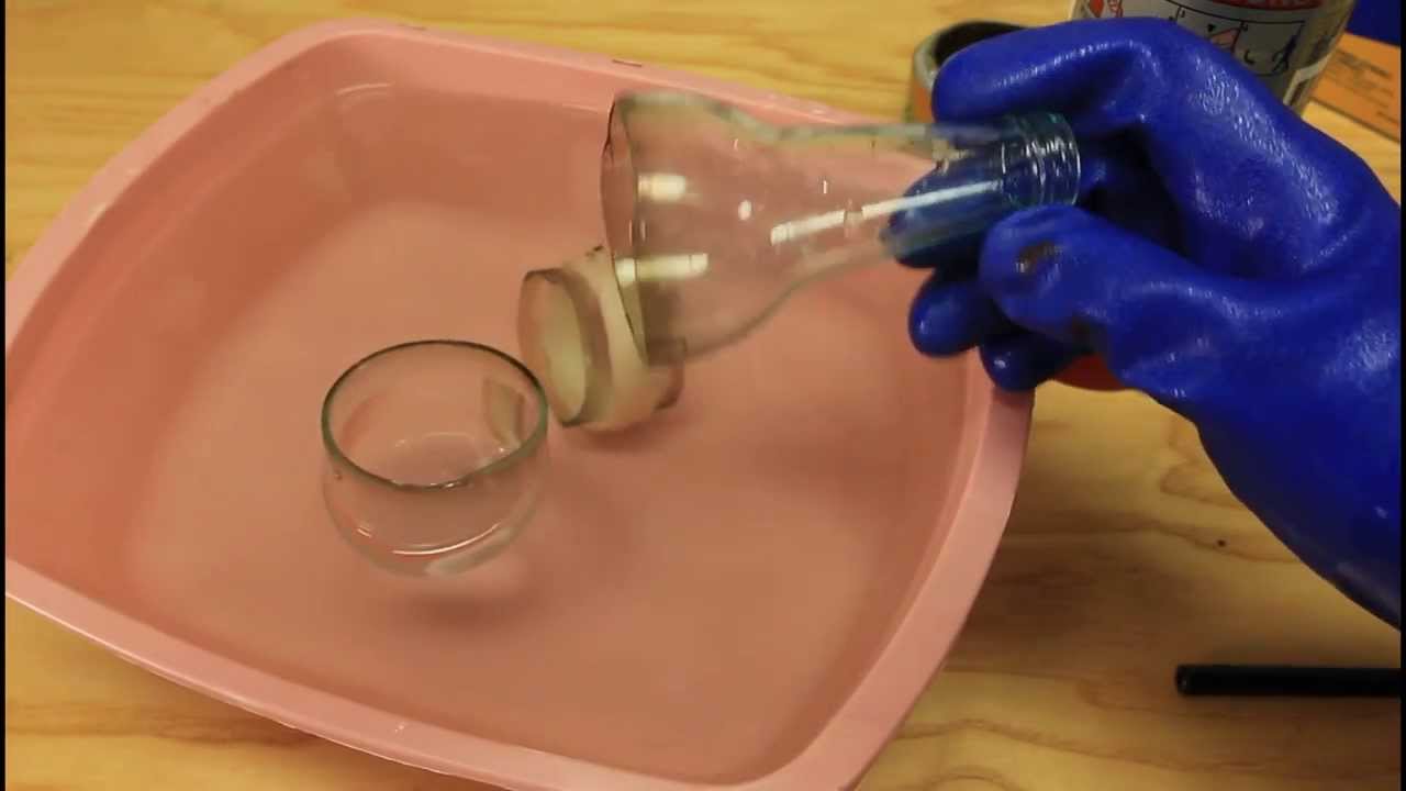 Couper une bouteille avec du feu et de l’eau
