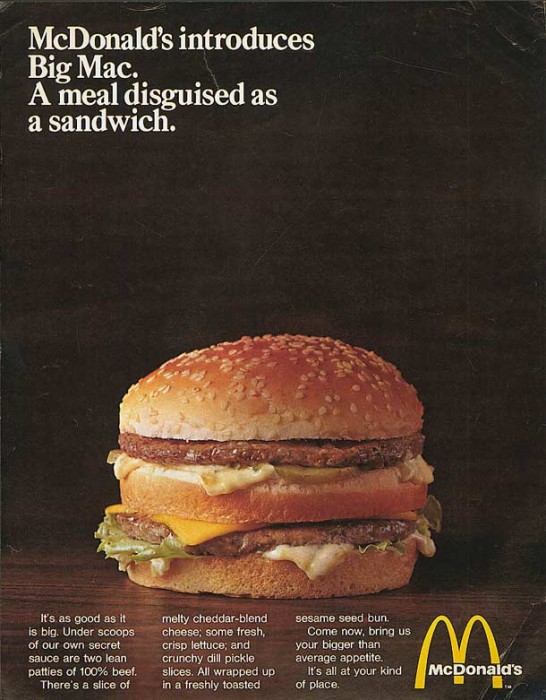 La première publicité pour le Big Mac