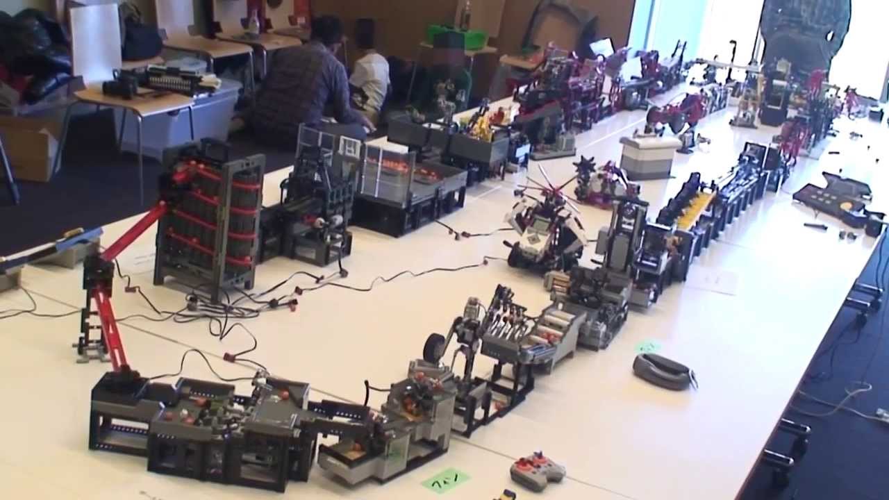 Une machine en Lego qui bouge des billes