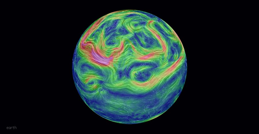 Le vent visualisé en direct