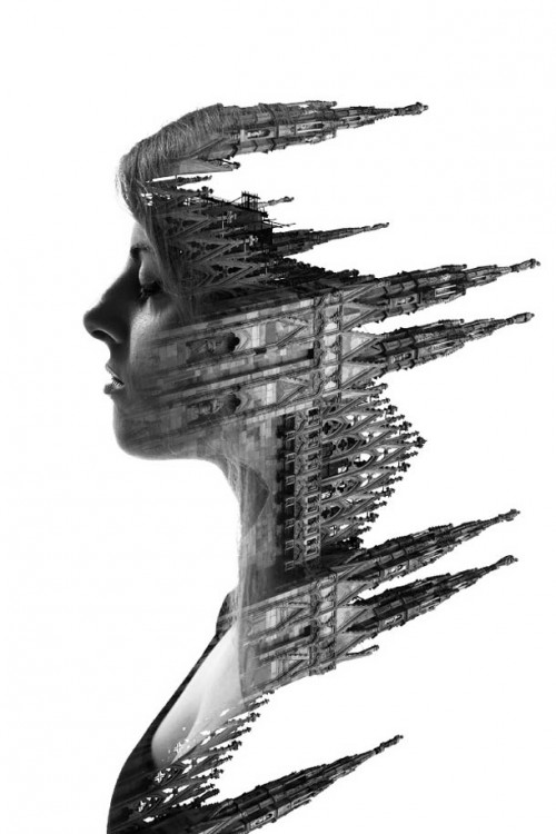 Visages et architecture milanaises
