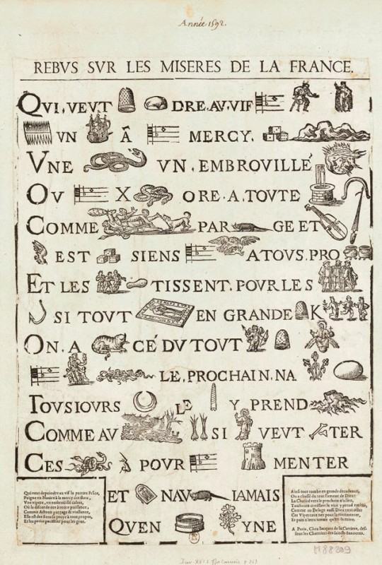 Rébus sur les misères de la France – 1592