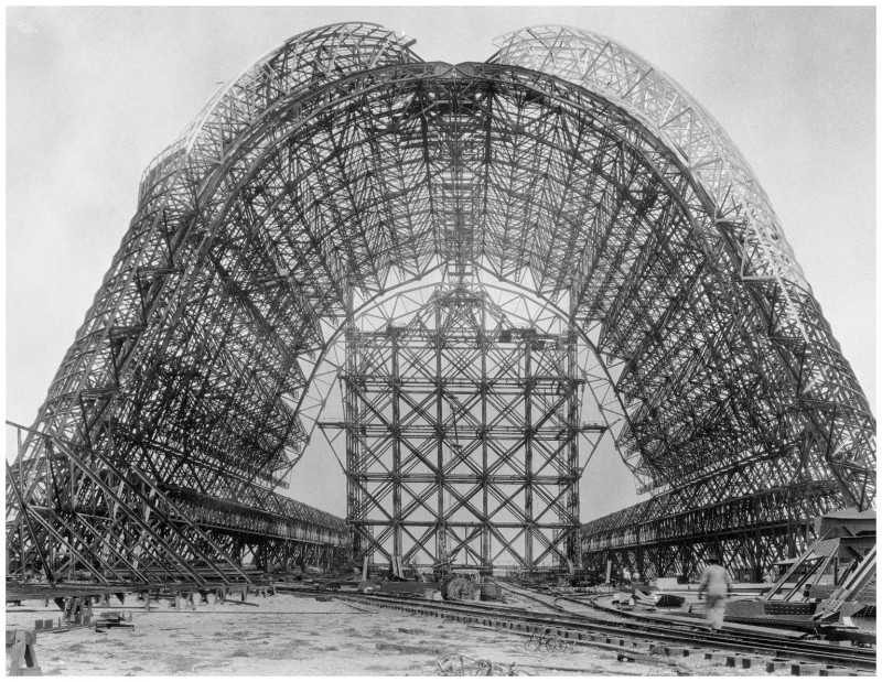 [Mystère #105] Construction du Hangar One à Sunnyvale en 1931