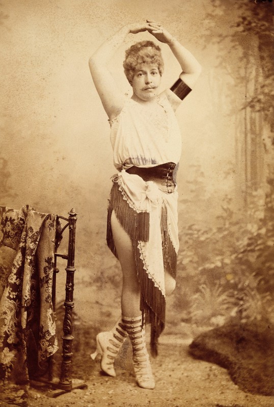 L0031643 Photograph of a man dressed in women's clothing