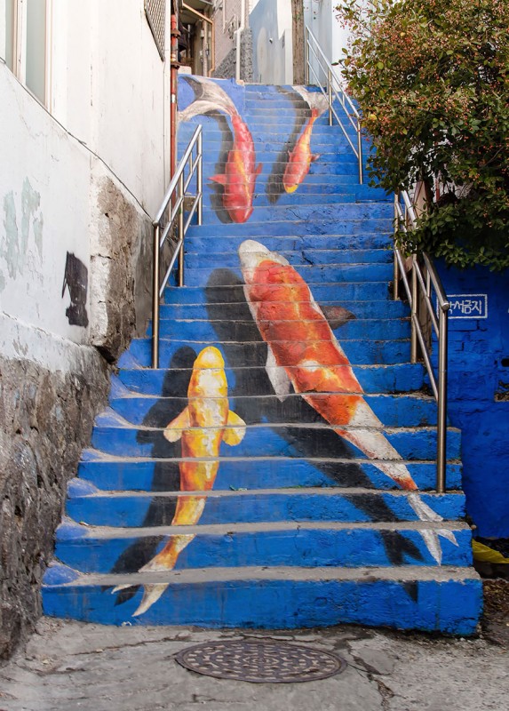 Un escalier à Séoul