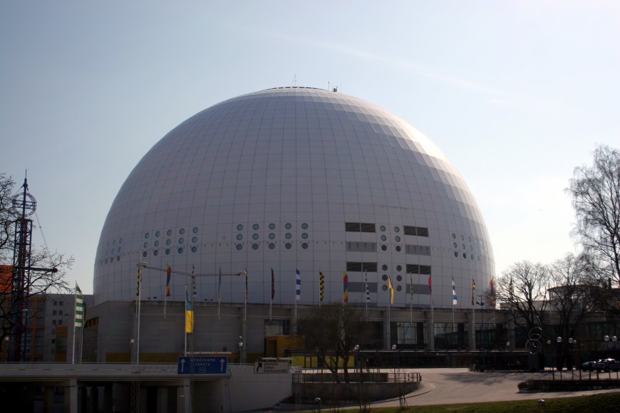 Stockholm Globe Arena from northeast