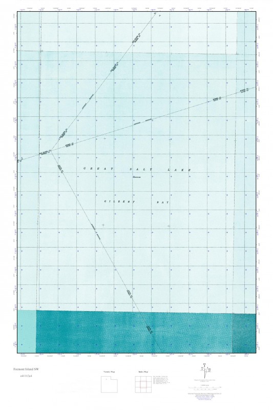 Carte de Fremont Island SW Quadrangle, United States Geological Survey (1968)