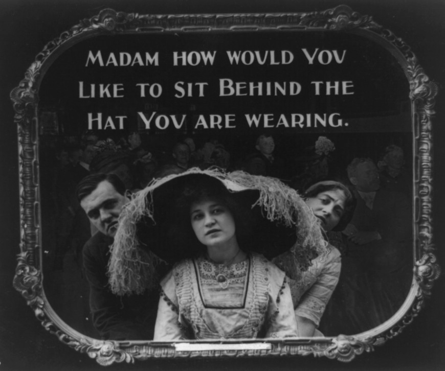 Les bonnes manières au cinéma en 1912
