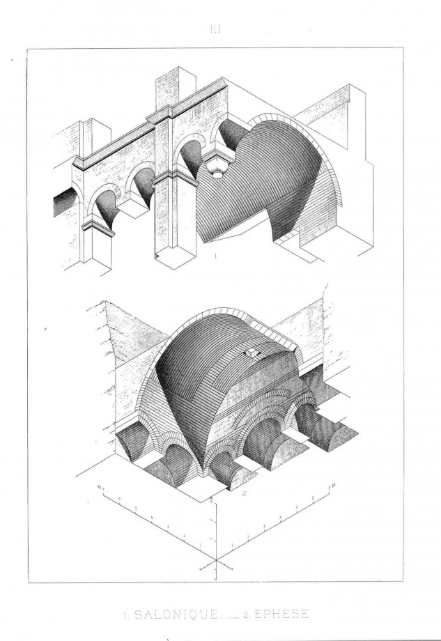 L’architecture en perspective axonométrique plafonnante par Auguste Choisy