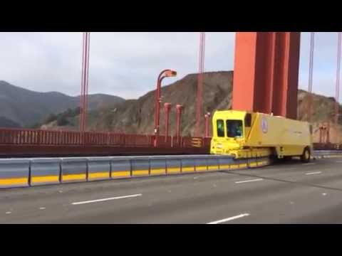 La séparation des sens de circulation du Golden Gate Bridge