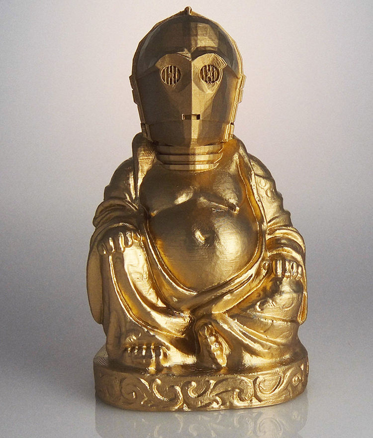 Des bouddhas à têtes de personnages populaires