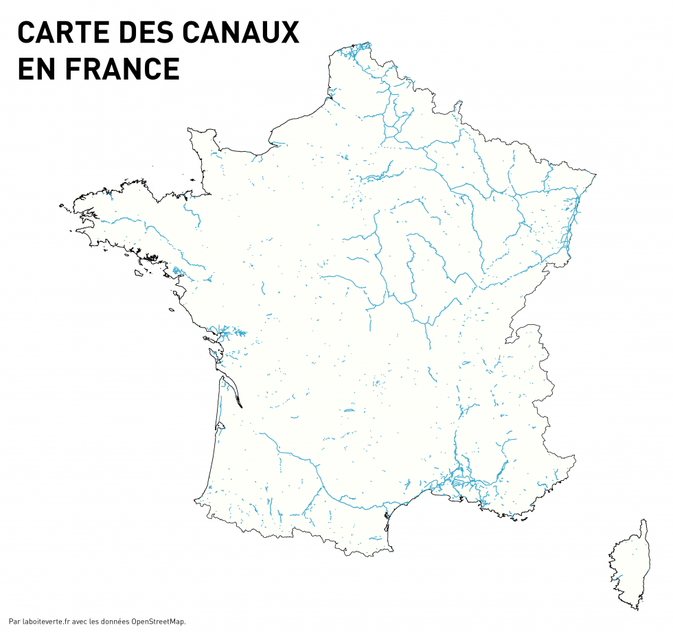 Carte des canaux en France