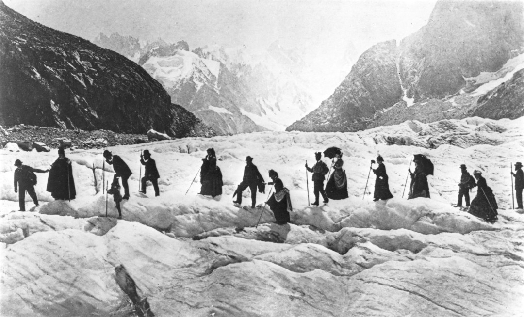 Une promenade sur la Mer de Glace à Chamonix en 1867