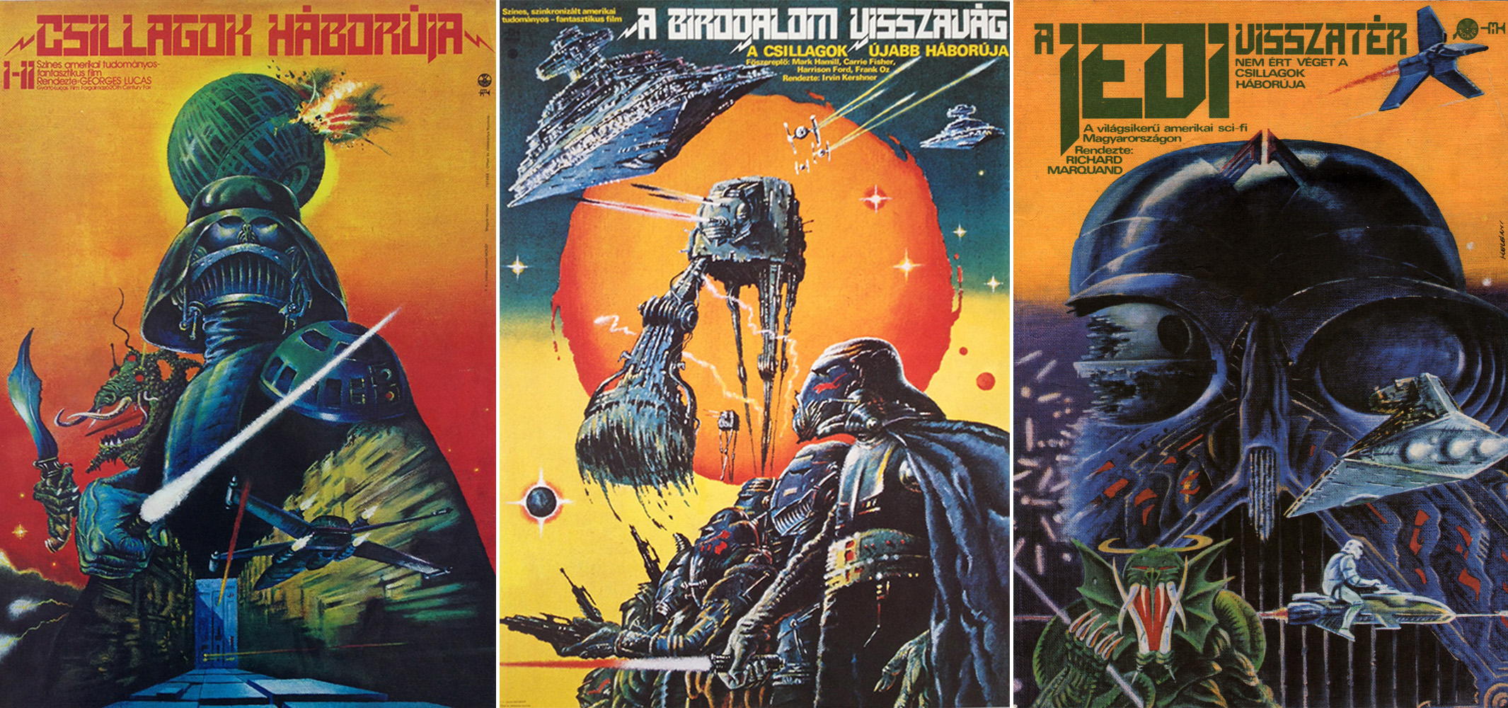 Les affiches hongroises de la première trilogie Star Wars