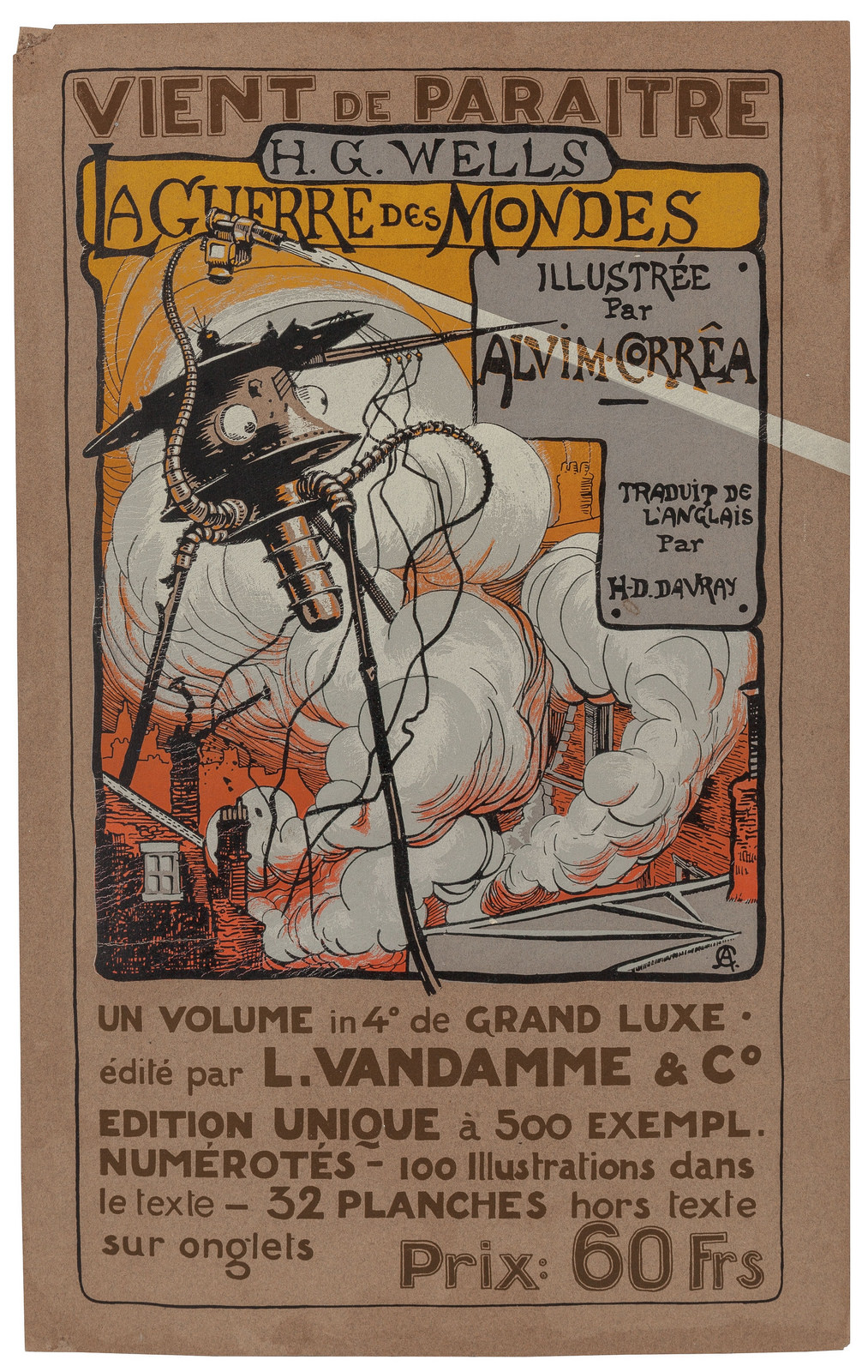 Les illustrations d’Alvim Corrêa pour La Guerre des Mondes en 1906