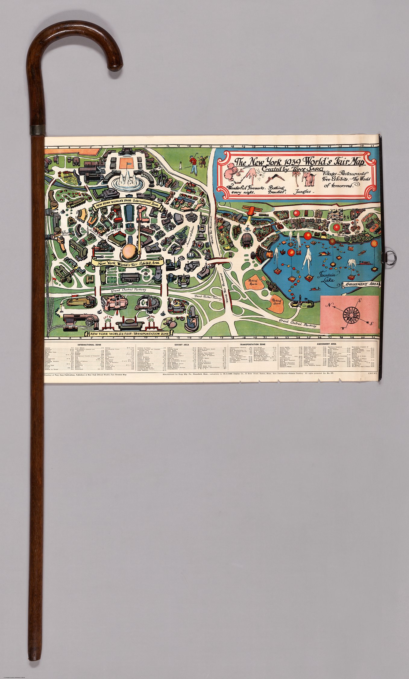 Le plan canne de l’Exposition Universelle de 1939 à New York