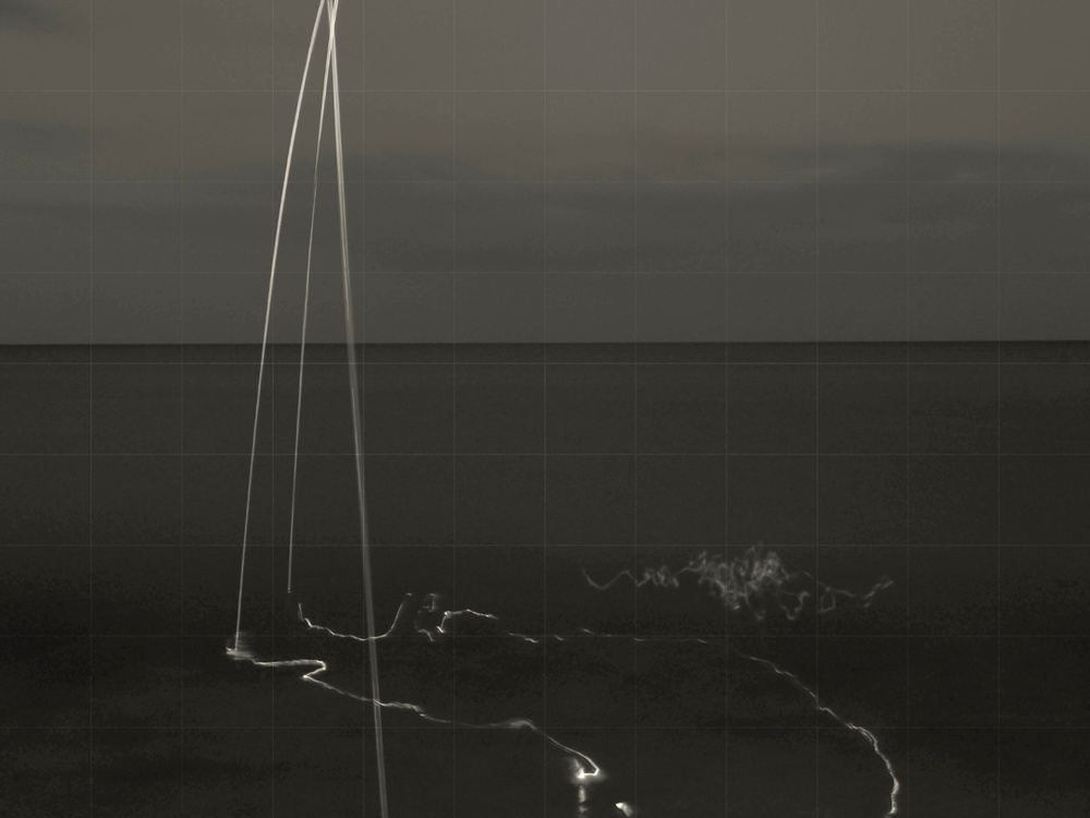 Des lignes de lumière sur la mer du Nord