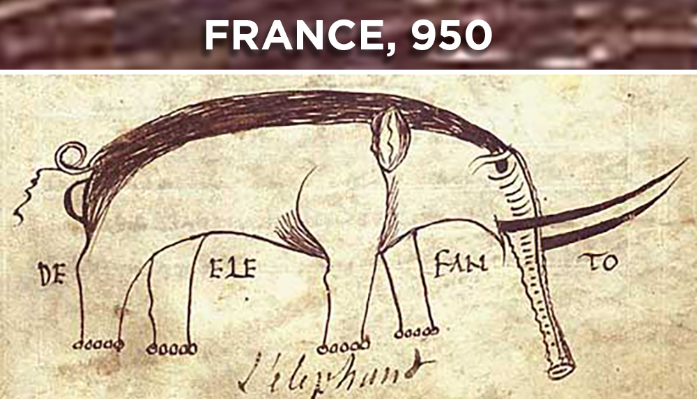 Quand les européens essayaient de dessiner des éléphants …