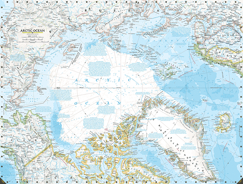 L’évolution de la calotte glacière sur les atlas du National Geographic