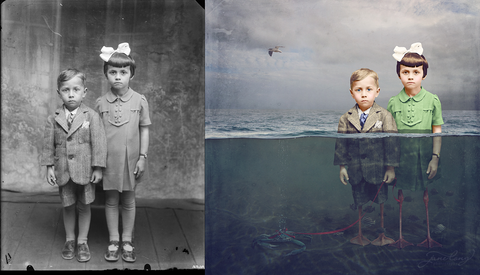 Des persos de photos anciennes extraits dans des scènes étranges