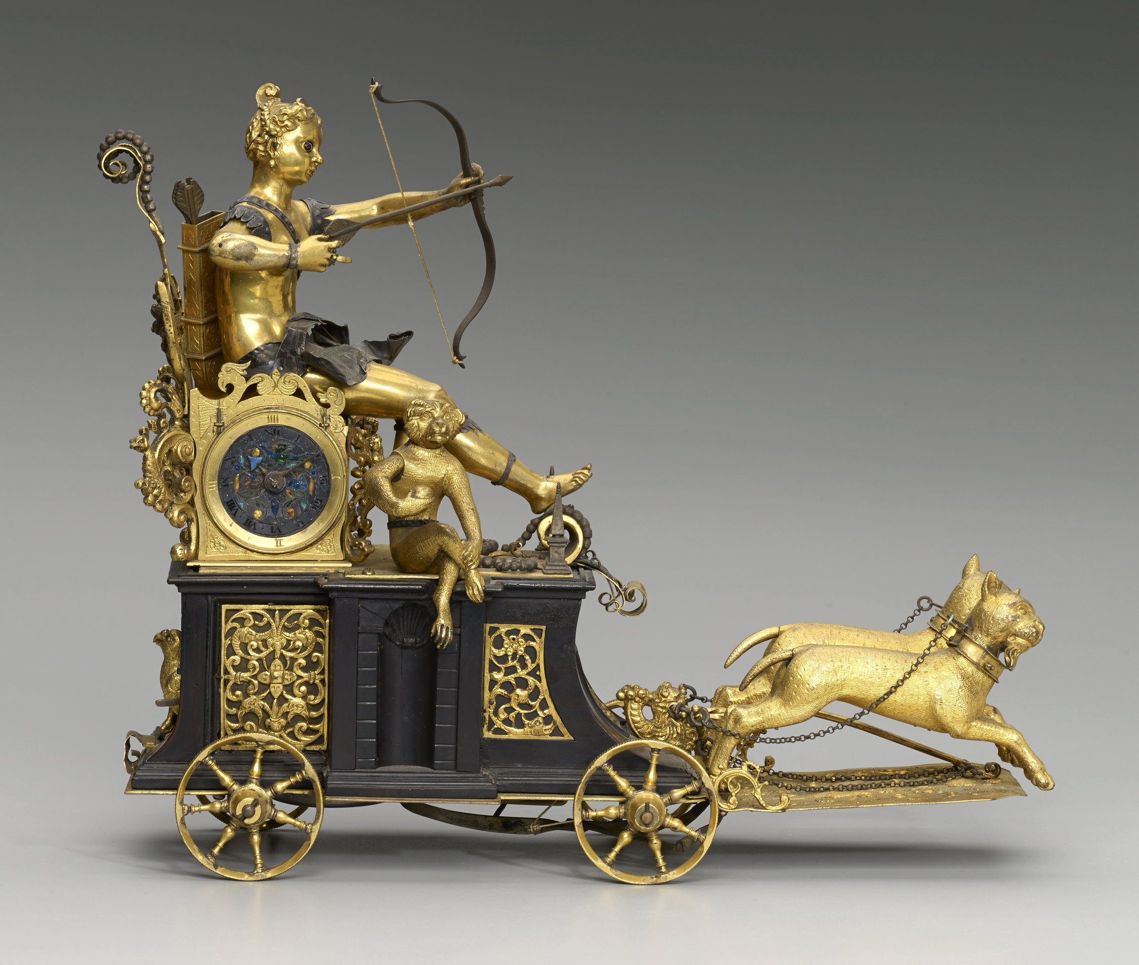 Une horloge automate mobile qui tire des flèches – 1610
