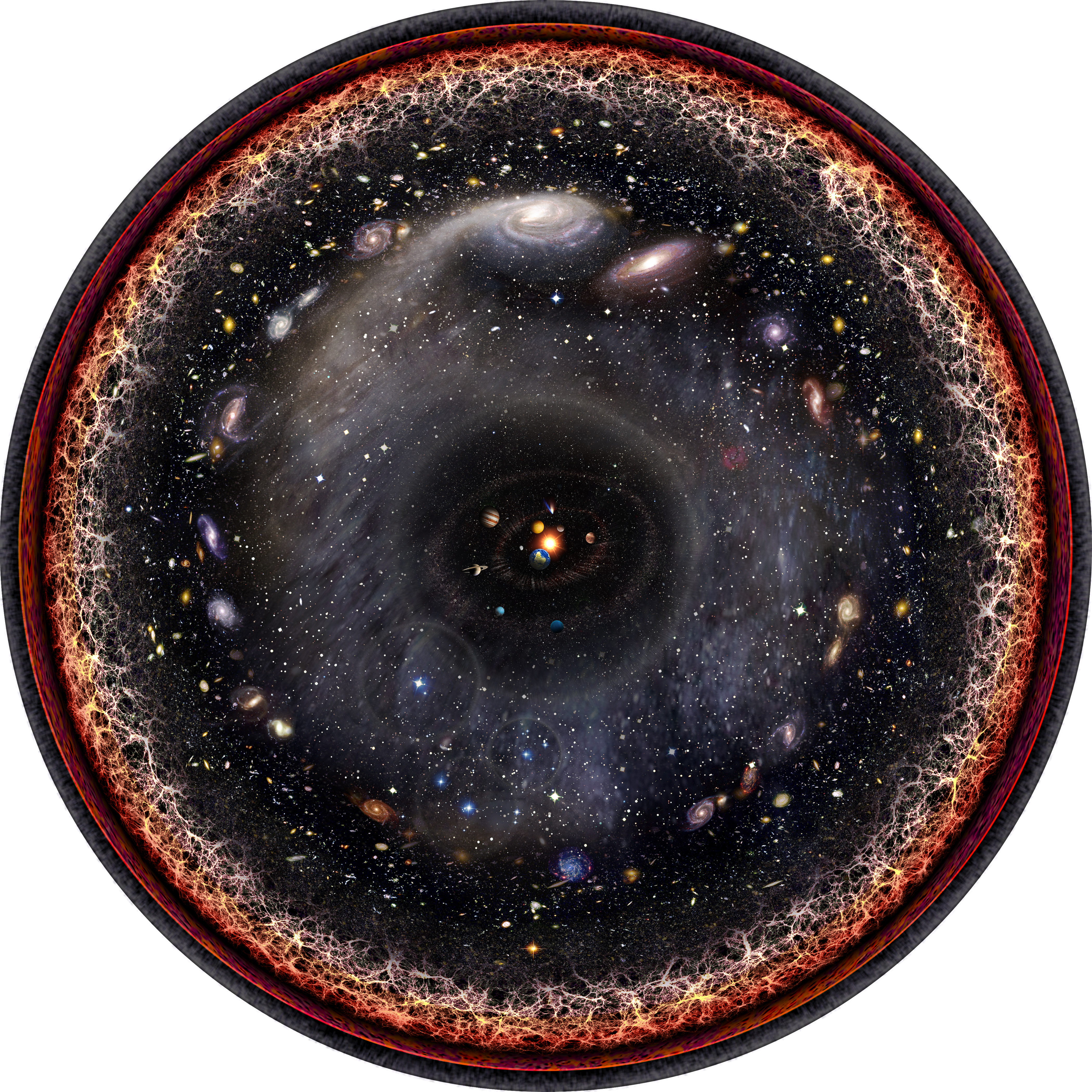 Une illustration logarithmique de l&rsquo;univers observable