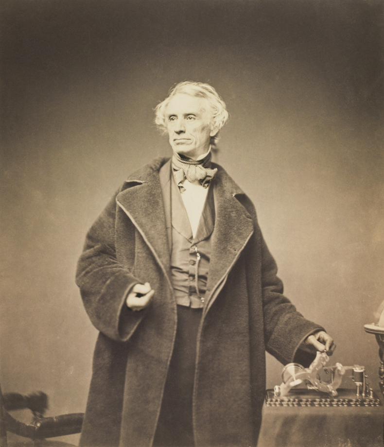 Samuel Morse avec un télégraphe - 1857