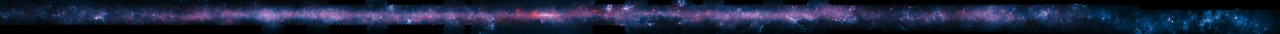 This image of the Milky Way has been released to mark the completion of the APEX Telescope Large Area Survey of the Galaxy (ATLASGAL). The APEX telescope in Chile has mapped the full area of the Galactic Plane visible from the southern hemisphere for the first time at submillimetre wavelengths — between infrared light and radio waves — and in finer detail than recent space-based surveys. The APEX data, at a wavelength of 0.87 millimetres, shows up in red and the background blue image was imaged at shorter infrared wavelengths by the NASA Spitzer Space Telescope as part of the GLIMPSE survey. The fainter extended red structures come from complementary observations made by ESA's Planck satellite. Note that the far right section of this long and thin image does not include Planck imaging. To fully appreciate this image click on it and zoom and scroll sideways.