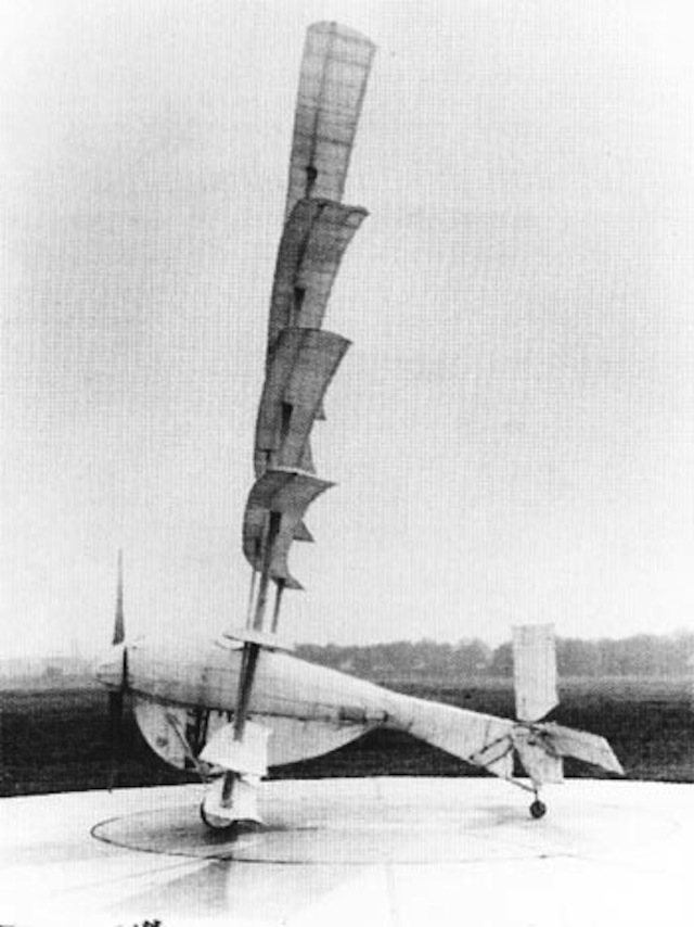 Gerhardt Cycleplane, 1923 - Premier avion à propulsion humaine.