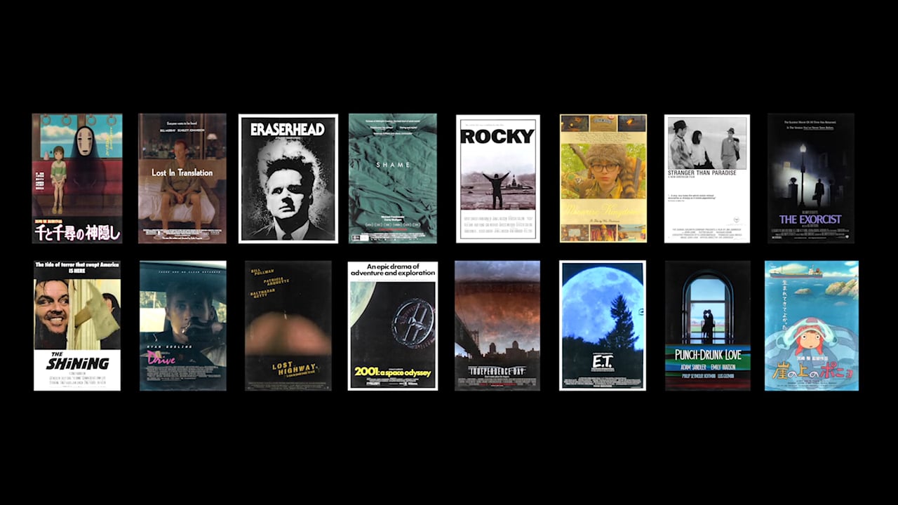 Des affiches de film animées avec leur scène