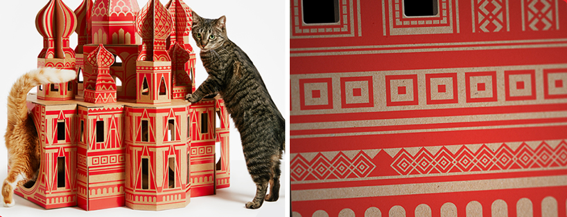 flatpack-cardboard-cat-houses-architectural-landmarks-designboom-02