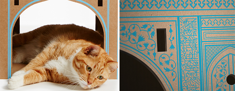 flatpack-cardboard-cat-houses-architectural-landmarks-designboom-04