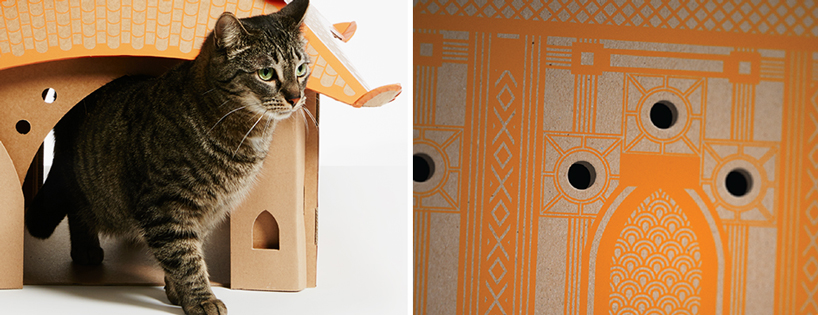flatpack-cardboard-cat-houses-architectural-landmarks-designboom-08