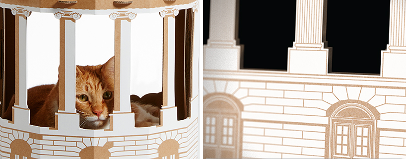 flatpack-cardboard-cat-houses-architectural-landmarks-designboom-10
