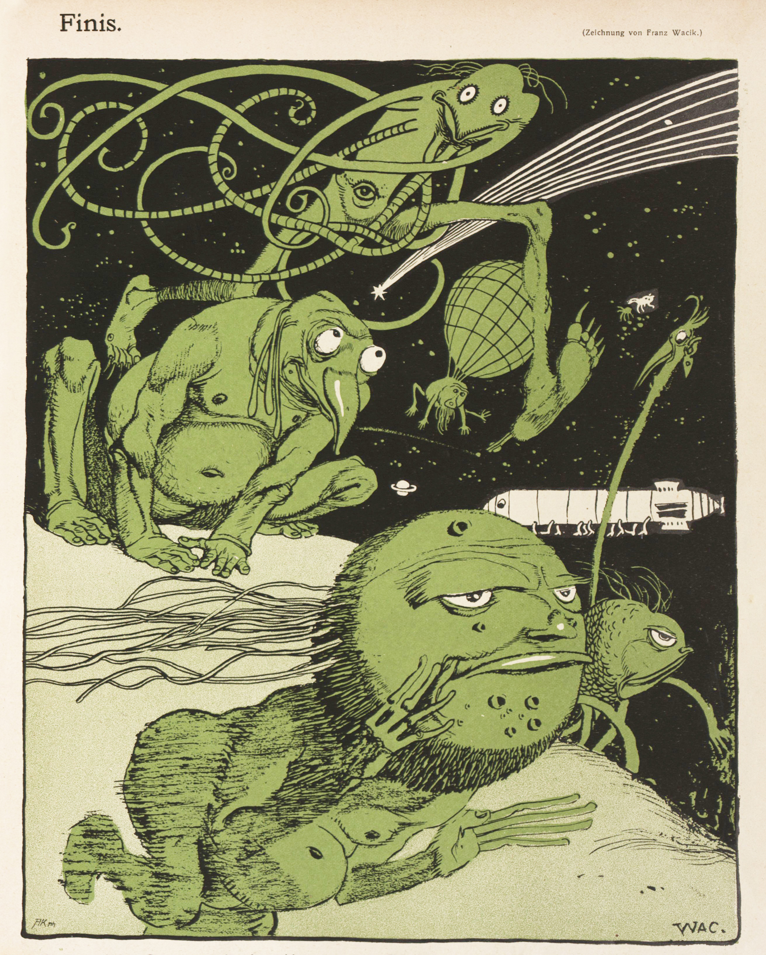 Les illustrations de Franz Wacik pour Die Muskete – 1906