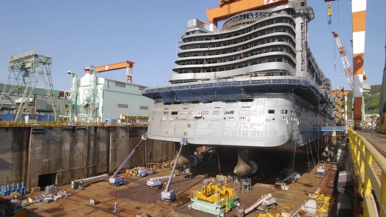 Bloc par bloc, un paquebot de croisière s&rsquo;assemble