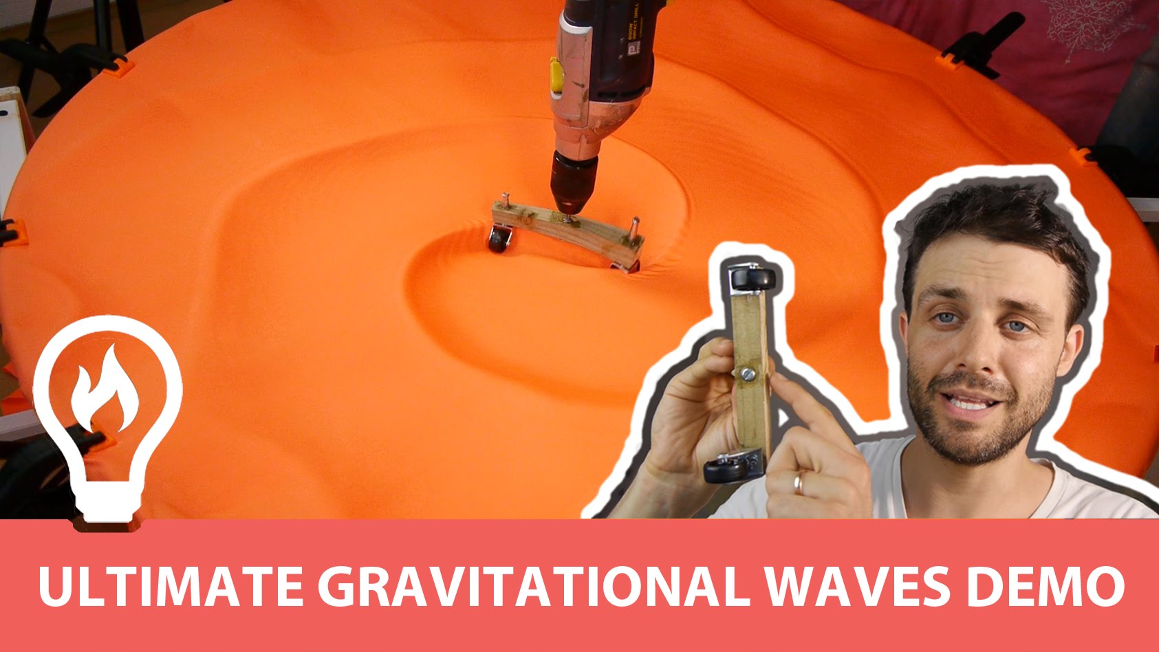 Du lycra pour faire une démonstration des ondes gravitationnelles