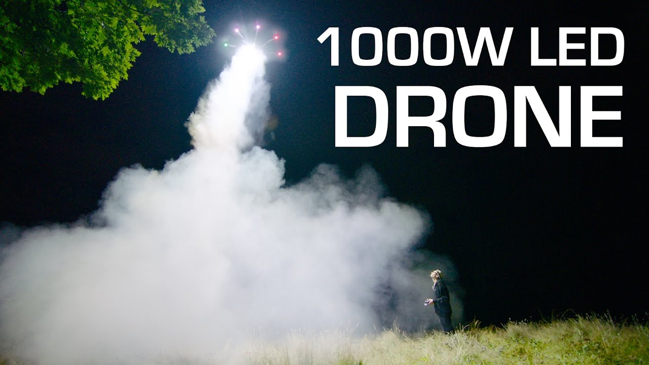 1000W de LED sur un drone pour illuminer la nuit