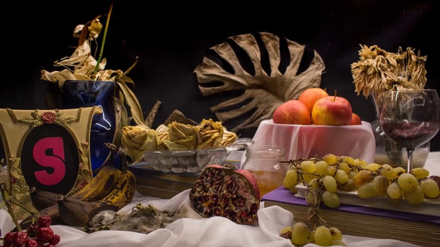 Une belle nature morte qui dépérit et moisit