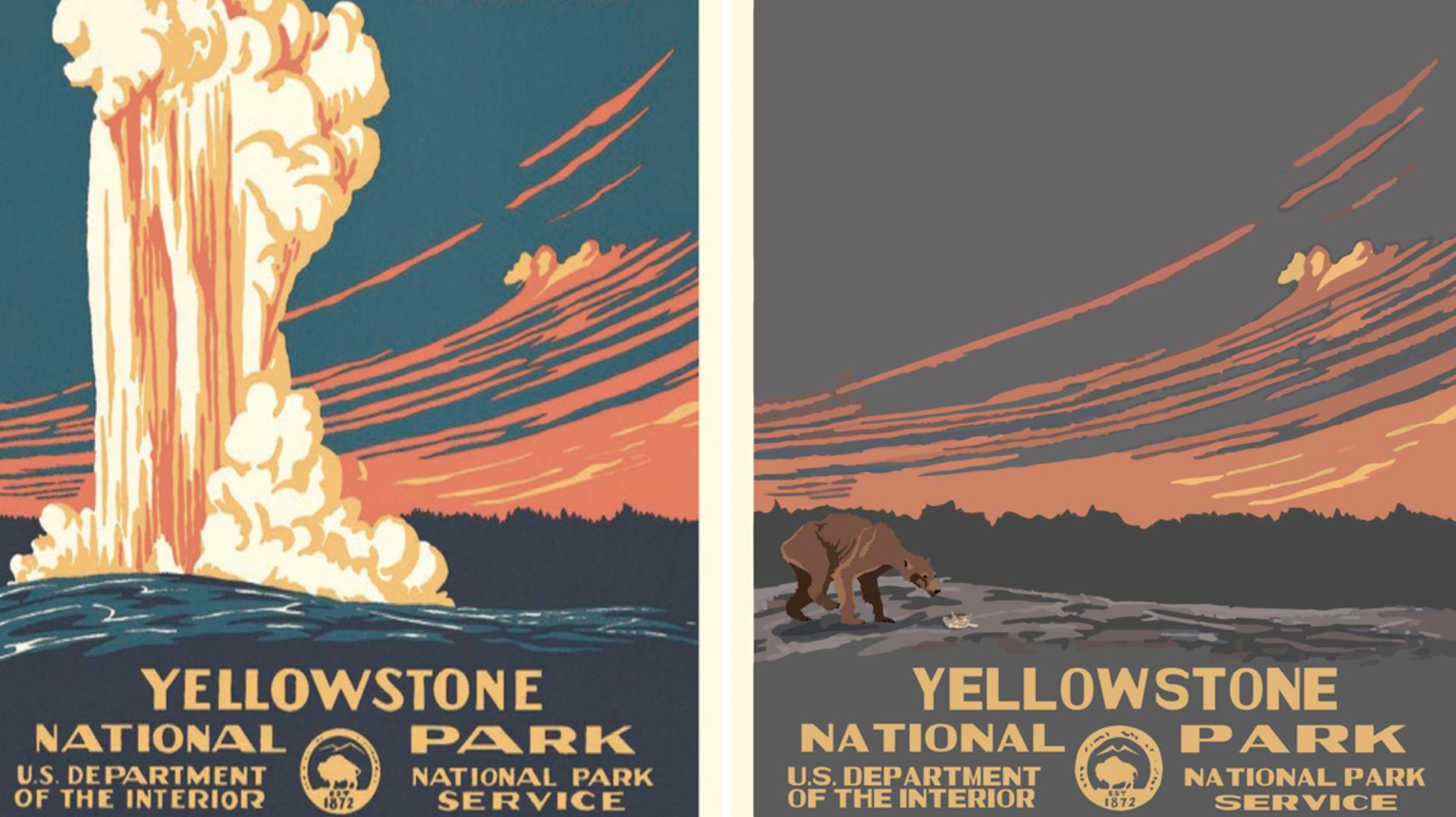 Ces affiches montrent les parcs nationaux américains dévastés en 2050